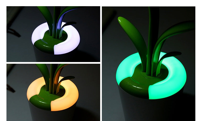 Modern USB Rechargeable LED Desk Lamp with Eye Protection, Touch Control & RGB Night Light