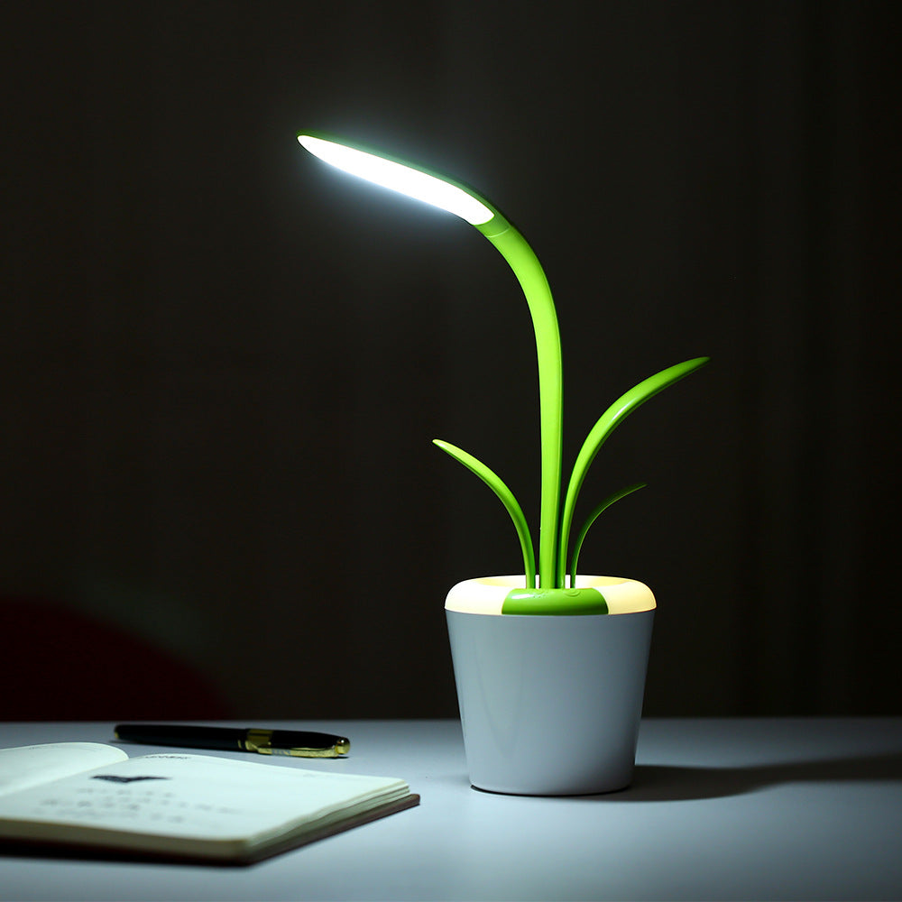 Modern USB Rechargeable LED Desk Lamp with Eye Protection, Touch Control & RGB Night Light