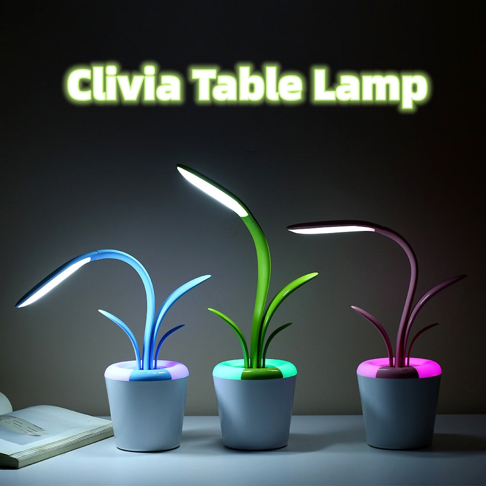 Modern USB Rechargeable LED Desk Lamp with Eye Protection, Touch Control & RGB Night Light