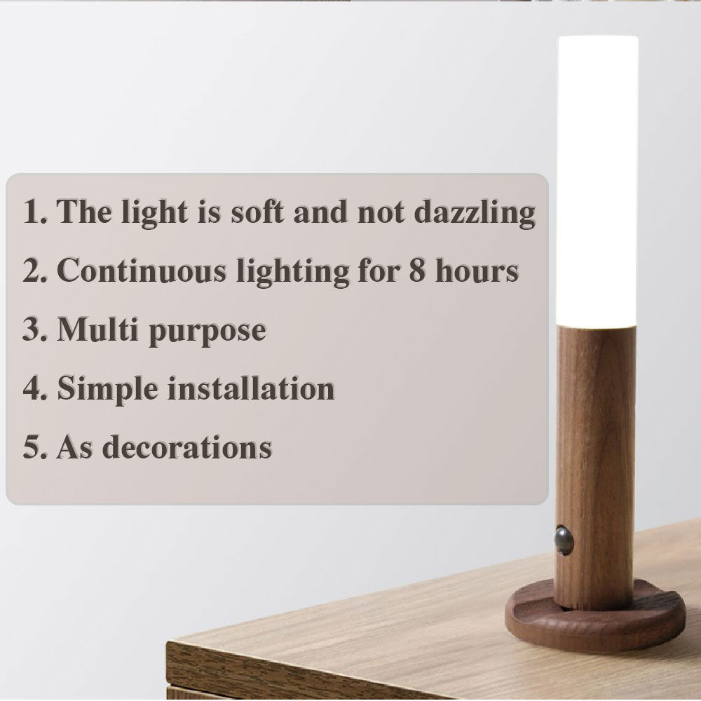 Auto LED USB Rechargeable Magnetic Motion Sensor Night Light for Cabinet, Corridor & Bedroom